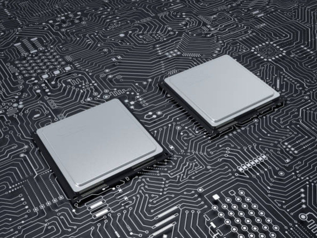 Primer plano de un chip de procesador